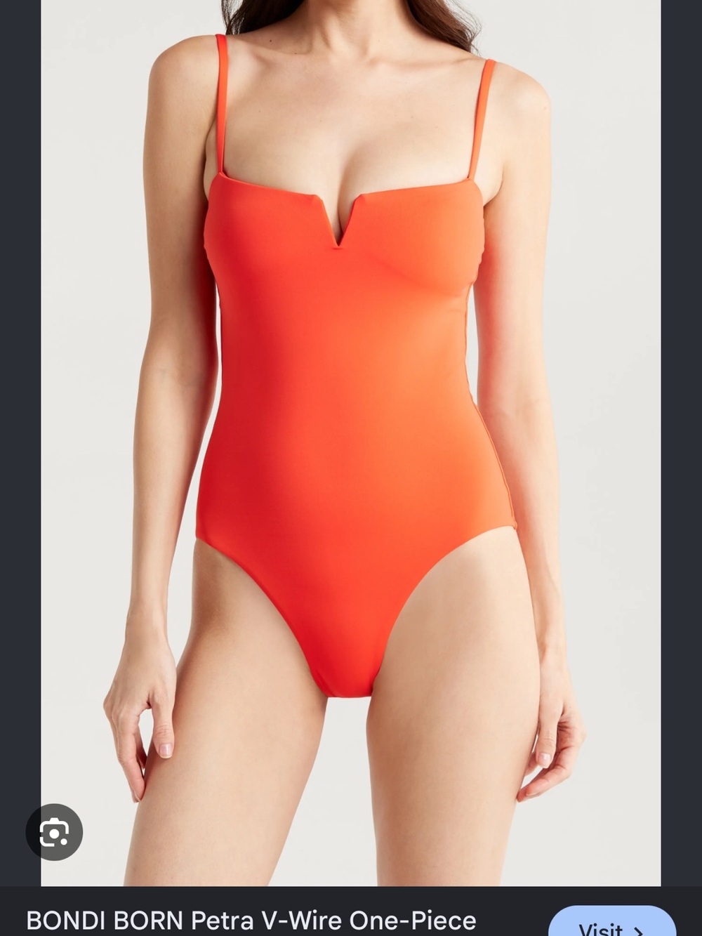 BONDI BORN Orange V-Wire One-Piece Swimsuit